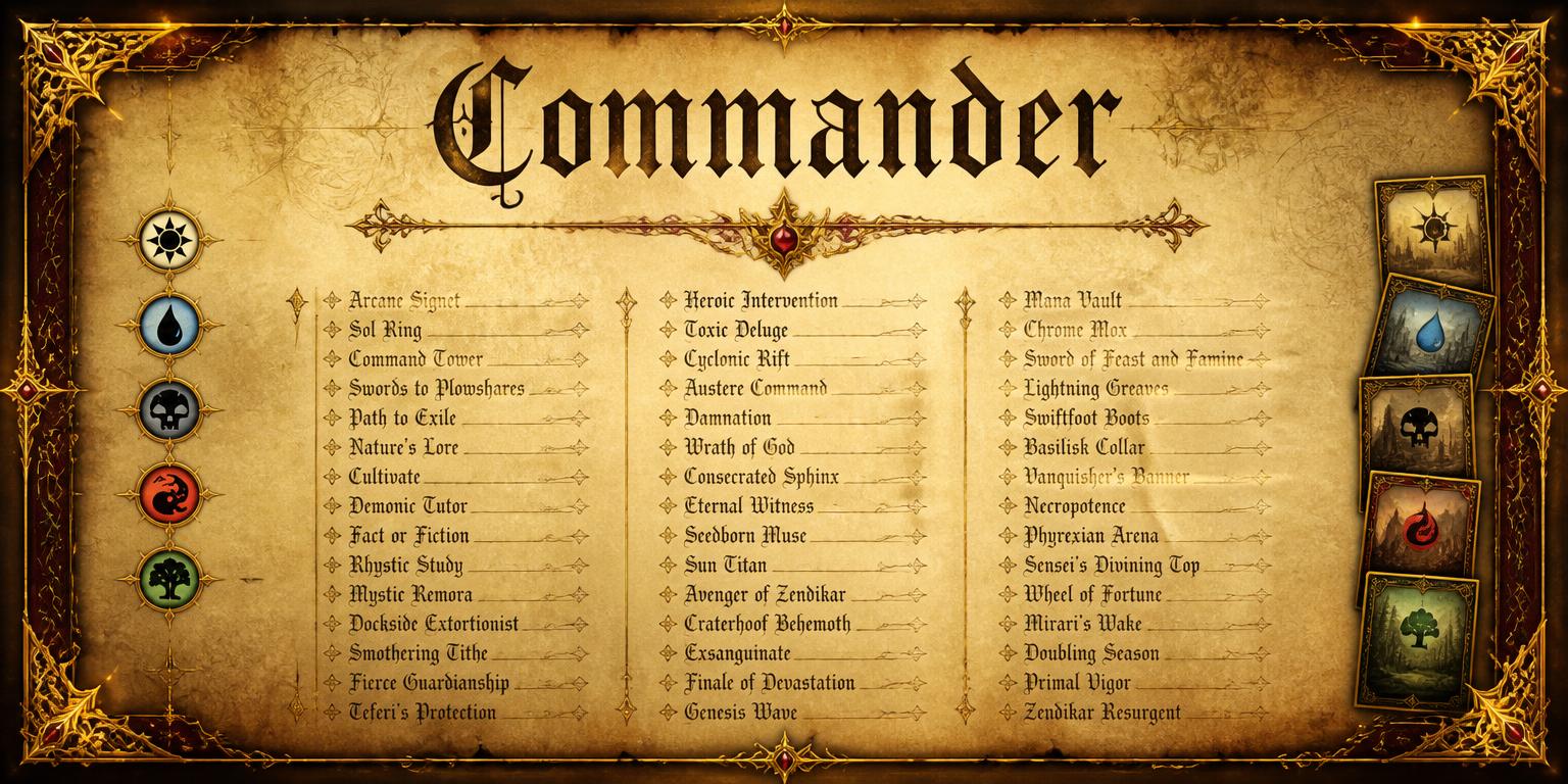 Custom Commander decklist scroll